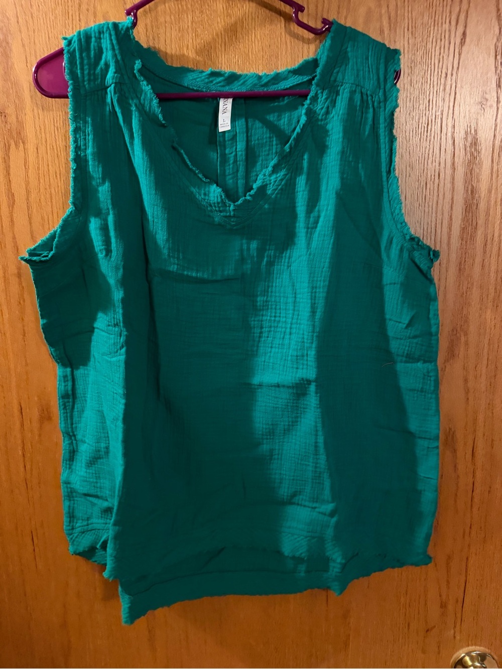 Zenana Outfitters Teal Sleeveless V-Neck Tank